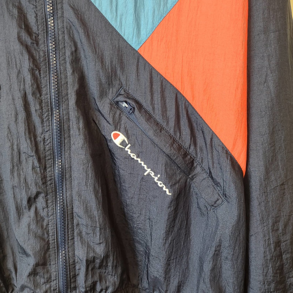 Champion Color Block Windbreaker, Size Medium - image 7